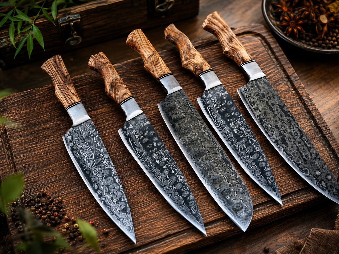 Titan Edge Damascus Knife Set