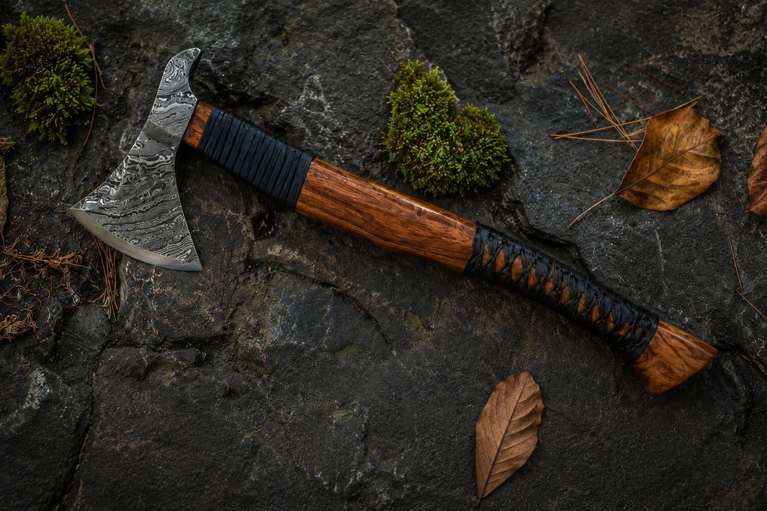 TimberWolf Damascus Hatchet