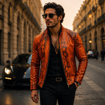 Elite Python Luxe Leather Jacket
