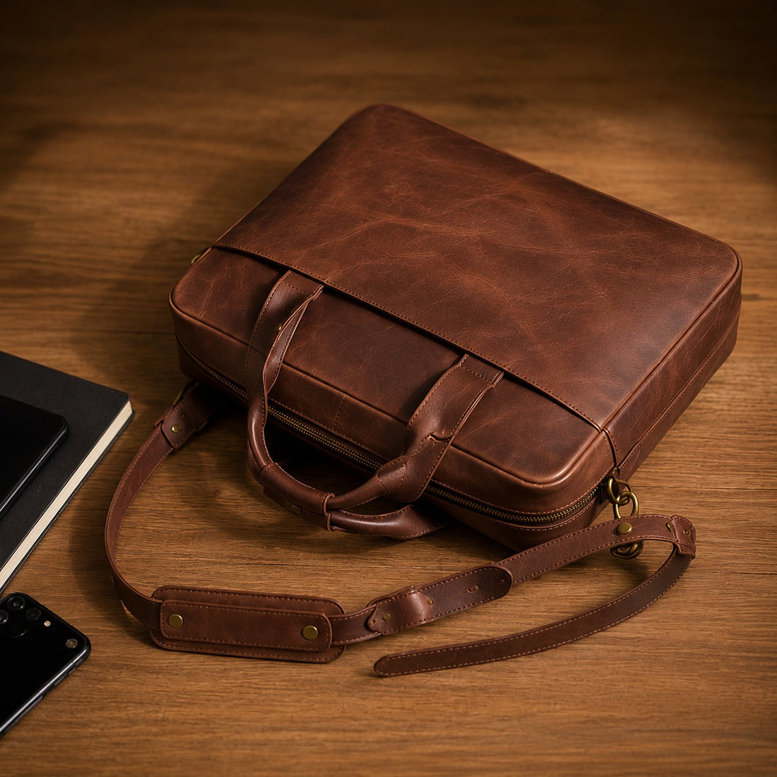 Executive Heritage Leather Briefcase