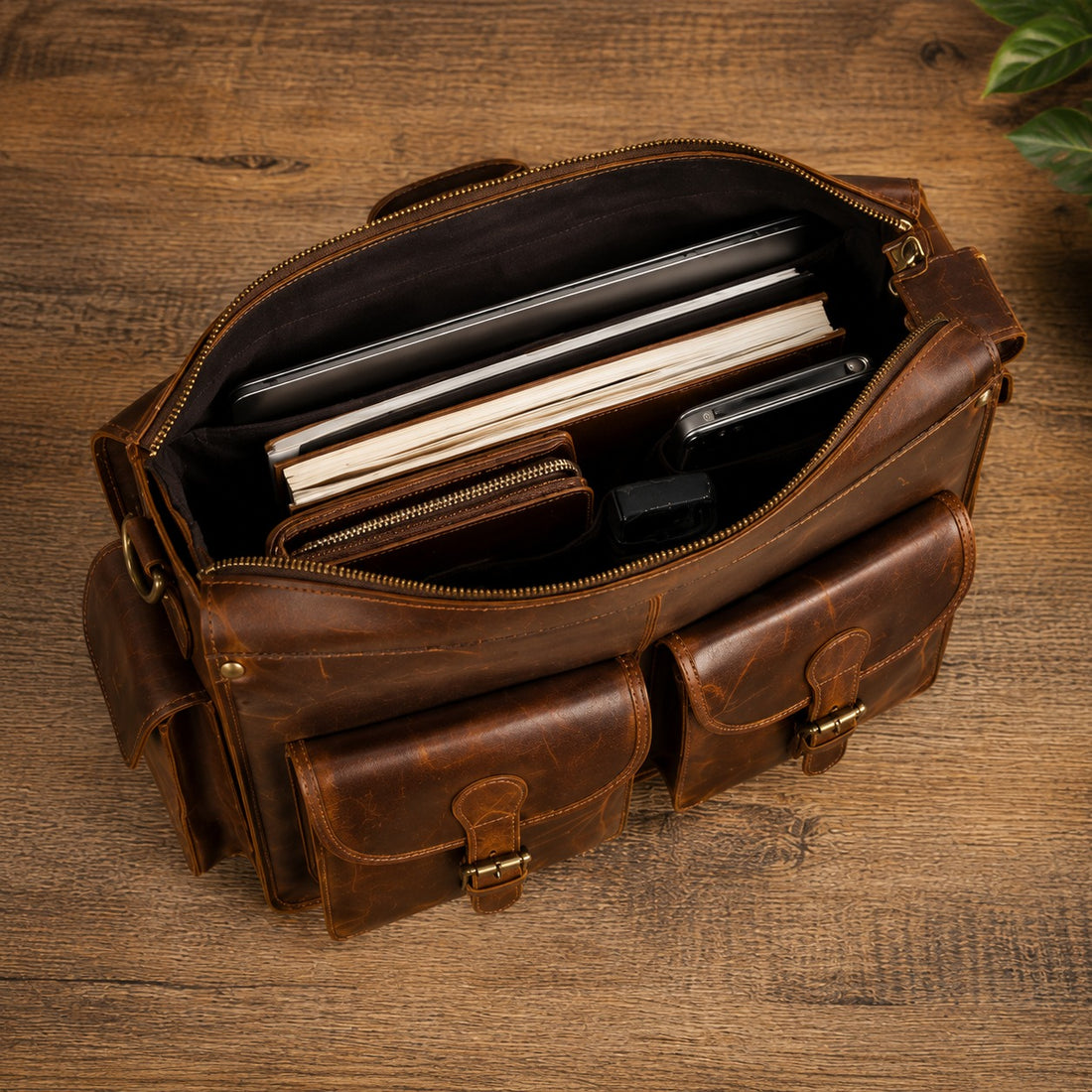 Heritage Expedition Leather Messenger Bag