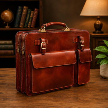 Prestige Vintage Leather Executive Briefcase