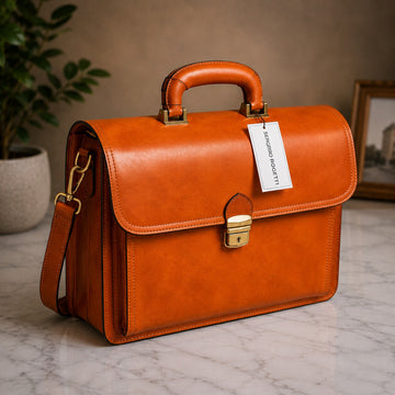 Signature Milano Leather Briefcase