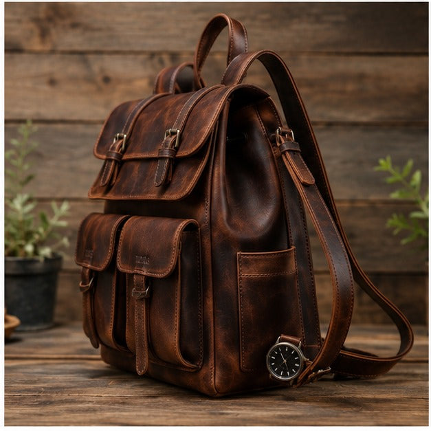 Heritage Voyager Leather Backpack
