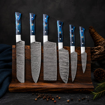 Premium Damascus Kitchen Knife Set