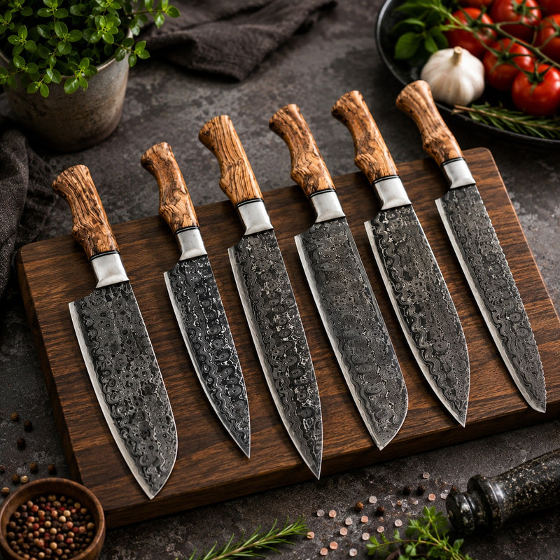 Titan Edge Damascus Knife Set